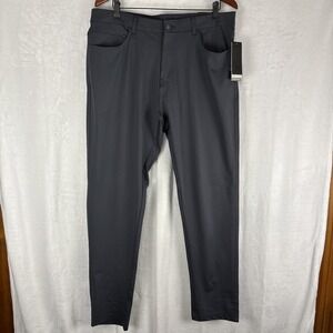 Legend Comfort Fit Chino Golf Pants Mens 36x32 Gray Moisture Wicking Stretch NWT